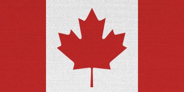 Kanada bayrak akçaağaç yaprağı okuma ve Kanada ya da vatansever temalar için beyaz arkaplan