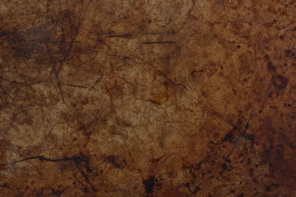 Endüstriyel, grunge ya da yıpranmış doku için pas lekeleri olan kirli ve tırmalanmış metal yüzey