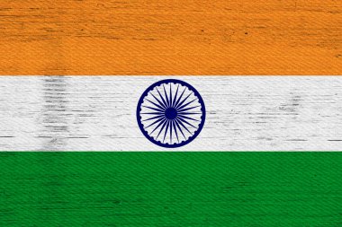 Hindistan bayrak çizgileri ve mavi çakra arka planı Hindistan ya da vatansever temalar için