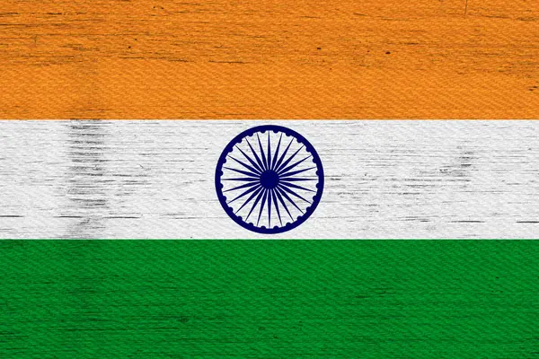 Hindistan bayrak çizgileri ve mavi çakra arka planı Hindistan ya da vatansever temalar için