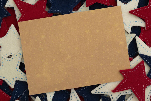 Открытки с красными, белыми и синими звёздами для патриотических сообщений