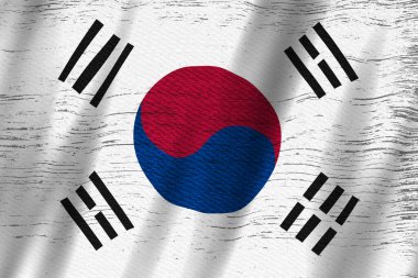 Kore ya da vatansever temalarınız için Güney Kore bayrağı