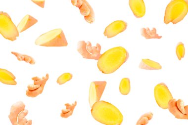 Zencefilli, uçuşu kusursuz, yaratıcı bir şablon. Seçici odak.