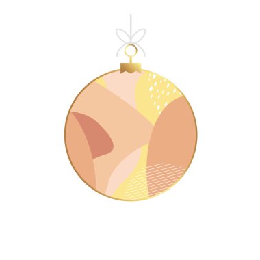 Vektör Noel ve yeni yıl geometrik Noel balosu. İskandinav tasarımı. Pankart, kapak, baskı, promosyon, satış, selamlama, web, sayfa, başlık, iniş, sosyal medya için modern vektör şablonu