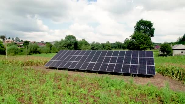 Ecología Paneles Centrales Solares Los Campos Concepto Energía Verde Innovación — Vídeo de stock