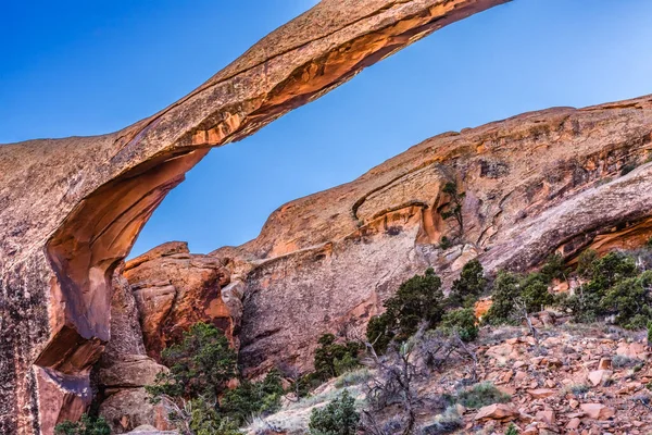 Colorful Landscape Arch Late Afternoon Devils Garden Arches National Park — Stock Photo, Image