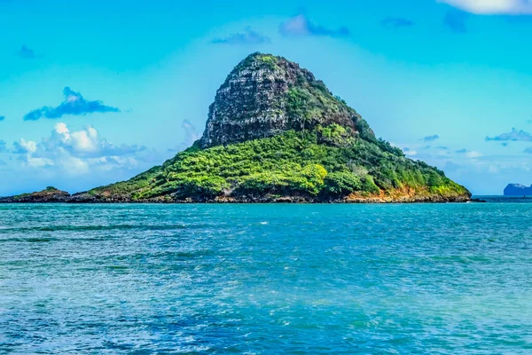 Kleurrijk Klimmen Chinaman Hat Mokolil Island Kaneohe Bay Kualoa Regionaal — Stockfoto