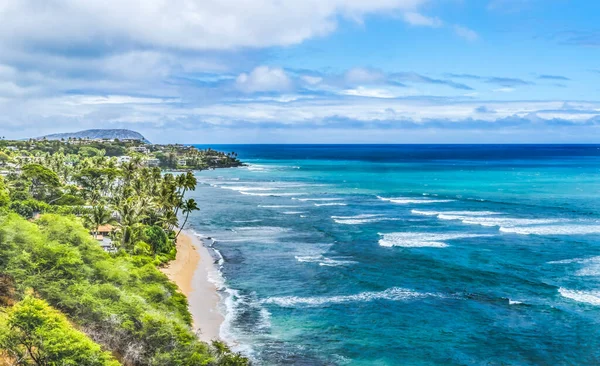 Renkli Evler Okyanus Kenar Mahallesi Hawaii Kai Honolulu Oahu Hawaii — Stok fotoğraf