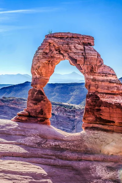 Delicate Arch Rock Canyon Arches National Park Moab Utah Usa — Stock Photo, Image