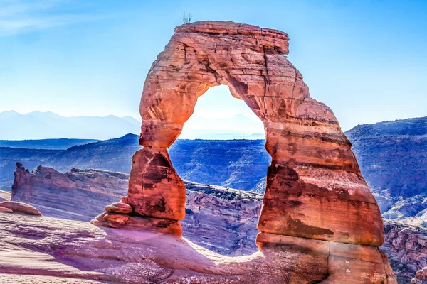Delicate Arch Rock Canyon Arches National Park Moab Utah Usa — Stock Photo, Image