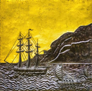 Hawaii Gemileri Buluşma Kaptanı Şef Kamehameha I Heykel Kralı Honolulu Oahu Hawaii Kralı Hawaii Krallığı 'nı kurdu 1883 yılında Thomas Gould tarafından Hawaii adalarını birleştirdi. 