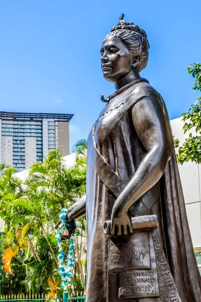 Honolulu Hawaii April 2022 Hawaiianische Königin Liliuokalani Statue Staatskapitol Honolulu — Stockfoto