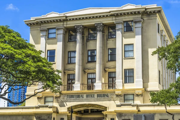 Escritório Territorial Governo Estado Edifício Honolulu Oahu Havaí Construído 1926 — Fotografia de Stock