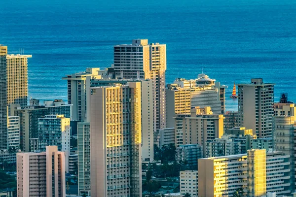 Hôtels Colorés Bâtiments Voilier Waikiki Beach Tantalus Outlook Honolulu Oahu — Photo