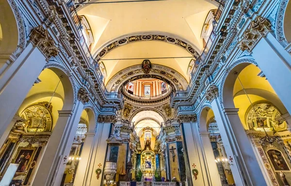 Nizza Francia Dicembre 2021 Basilica Altare Cupola Santa Maria Santa — Foto Stock