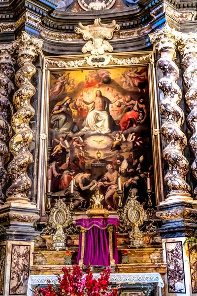 Nice France December 2021 Disputation Blessed Sacrament Painting Chapel Saint — Stock Photo, Image