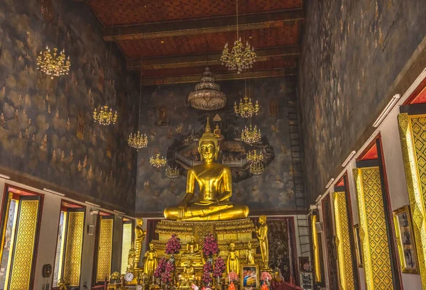 Bangkok Thailand Februar 2023 Goldener Buddha Der Haupthalle Des Buddhistischen — Stockfoto