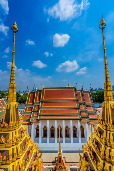 Spires Hall Principal Loha Prasat Castillo Metal Templo Budista Wat — Foto de Stock
