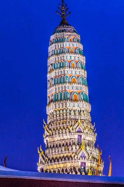Kolorowy Zachód Słońca Prang Wieża Stupa Stara Świątynia Oświetlony Wielki — Zdjęcie stockowe