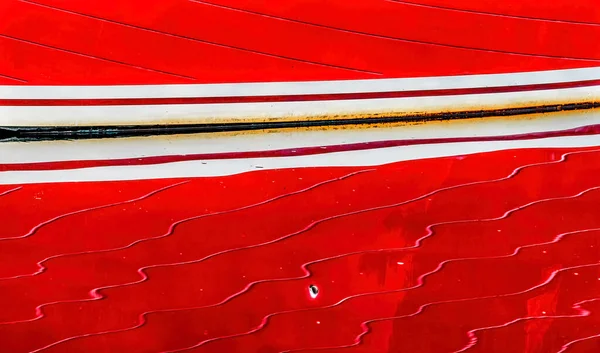 Red White Sailboat Reflection Abstract Gig Harbor Pierce County Washington — 스톡 사진
