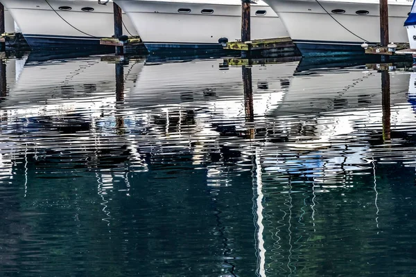 White Sailboats Reflexão Gig Harbor Pierce County Washington Estado Pacífico — Fotografia de Stock
