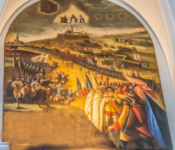 폴란드의 야스나 2023 스웨덴의 1655 프레스코화 야스나 수도원 폴란드에 — 스톡 사진