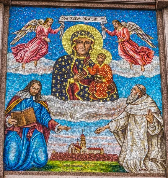 Jasna Gora Polonia Aprile 2023 Madonna Nera Vergine Maria Moaic — Foto Stock