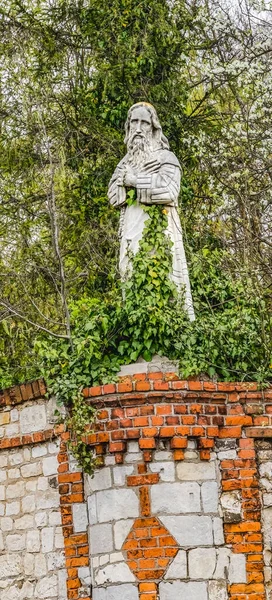 Saint Statue Jasna Gora Luostarin Kirkko Steeple Black Madonna Home — kuvapankkivalokuva