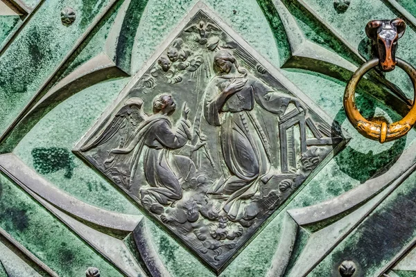 Ευαγγελισμός Της Πόρτας Εικόνα Εκκλησία Της Βασιλικής Της Αγίας Μαρίας — Φωτογραφία Αρχείου