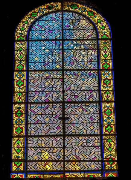 Lyon France January 2022 Stained Glass Hospital Hotel Dieu Chapel — Stock Photo, Image