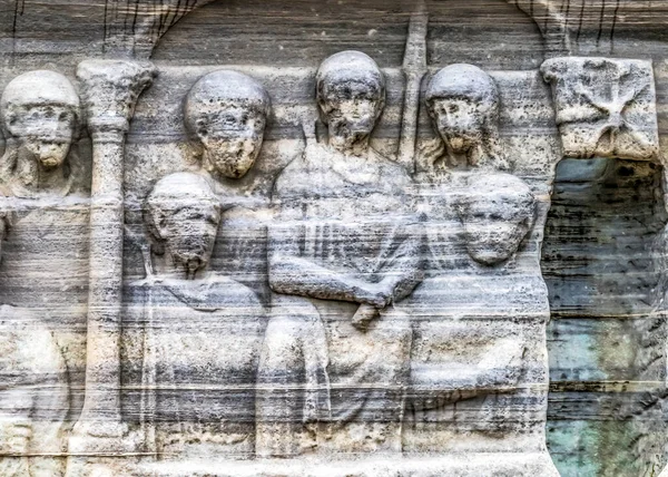 Römischer Basiskaiser Theodosius Hof Hippodrom Von Konstantinopel Istanbul Türkei Obelisk — Stockfoto