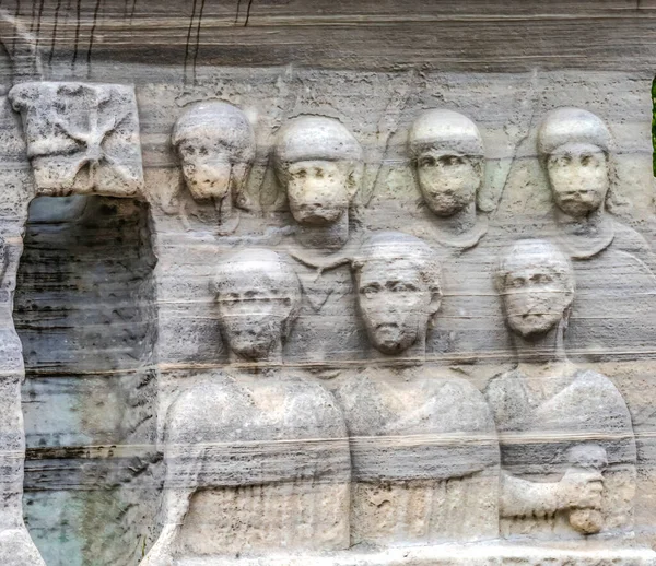 Dvořané Římské Základny Theodosius Obelisk Court Hippodrome Constantinopol Istanbul Turkey — Stock fotografie