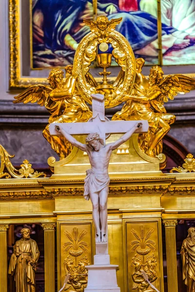 Berlino Germania Maggio 2023 Crocifisso Croce Cristo Altare Cattedrale Berlino — Foto Stock