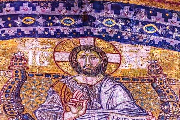 Istanbul Türkei Mai 2023 Jesus Christus Mosaik Eingang Hagia Sophia — Stockfoto