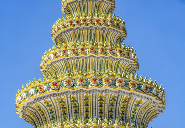 Coloful Ceramic Chedi Spire Pagoda Wat Pho Temple Complex Bangkok — Stock Photo, Image