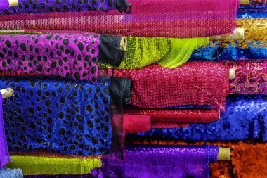 Renkli Hawaii Tekstil Kumaşı Kumaş Dükkanı El Sanatı Waikiki Honolulu Oahu Hawaii