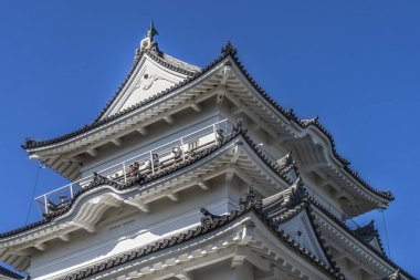 Hojo Kalesi Odawara Kanagawa Japonya. Hojo Klanı, Heideyoshi Hojo 'yu yendiğinde kaleyi 1590' lara kadar kontrol etti. Kale Tokugawa Leyasu 'ya verildi. Kale 1960 'larda yeniden inşa edildi.