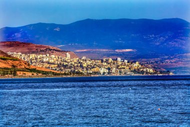 Celile Denizi İsrail Tiberias mesafe. Tiberais Hıristiyanlar tarafından görülebilir bir Roma şehir oldu.