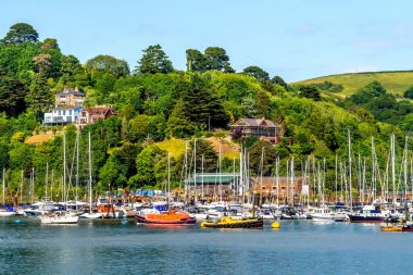 Renkli Dartmouth Kral Giyimi Liman Nehri Dartı Devon İngiltere. 