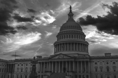 Siyah ve Beyaz Birleşik Devletler Kongre Kongresi Temsilcileri Senato Başkenti Washington DC