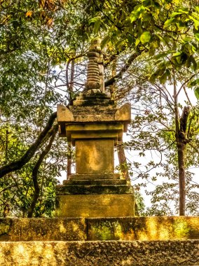 Mezar Pagoda Ganjin Jianzhen Toshodaiji Budist Tapınağı Nara Japonya. 759 Nara Dönemi Tang Hanedanlığı 'nda ilk Çinli Budist keşiş Jianzhen tarafından kurulan tapınak. Ganjin Jianzhen Japonya 'nın ilk Çinli Budist keşiş öğretmeni. UNESCO Dünya Mirası Alanı.