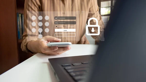 Verification of information with finger print by smart phone, Internet security, online financial transaction, 2-step verification, confirm transaction and identity.