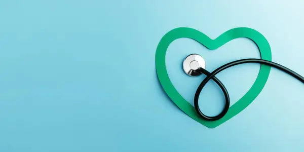 Konsep Kesadaran Pelayanan Kesehatan Hari Jantung Dunia Internasional Paper Cut — Stok Foto