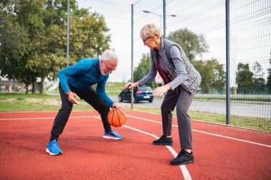 üst düzey iki oyun Basketbol açık havada