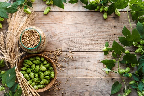 Ekim Festivali bira festivali arka planı. Malt and Hopps bira imalatı arka planda kopyalama alanı.