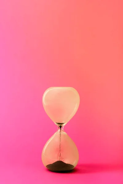 Годинник Рожевому Фоні Поняття Часу — стокове фото