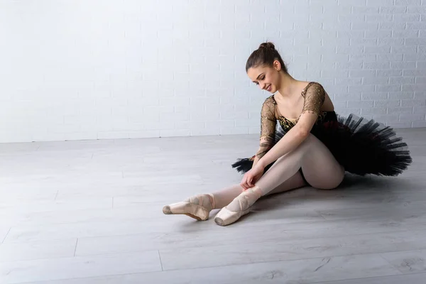 Bela Bailarina Estúdio Balé — Fotografia de Stock