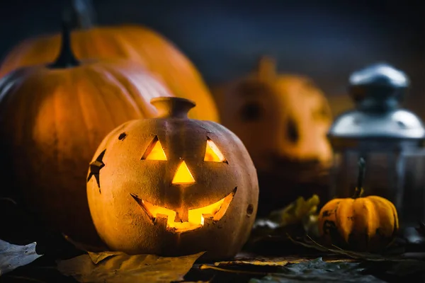 Halloween Calabaza Jack Linterna Cerca — Foto de Stock