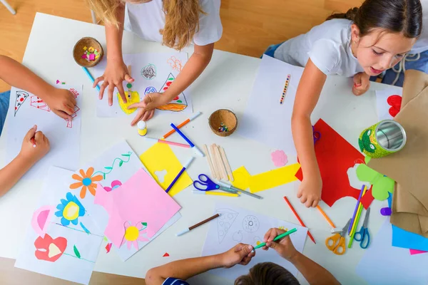 Des Enfants Créatifs Cours Créatifs Art Artisanat Dans Les Activités — Photo