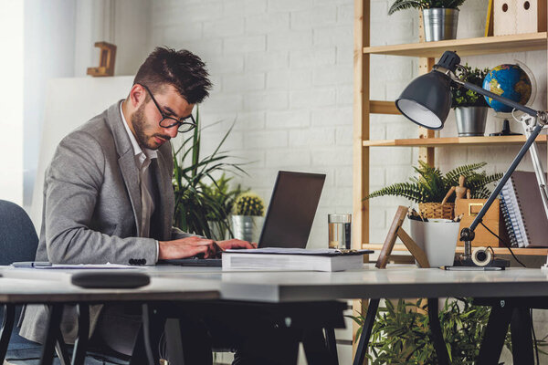 businessman working in the office.